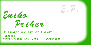 eniko priher business card